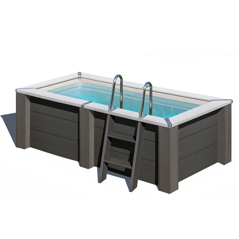 Piscina in legno composito WPC WOOD CONNECT 3,15 x 1,75 x h 0,96 m