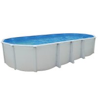 Piscina fuori terra STEELWHITE Omega 915 liner 0,6 mm - 9,15 x 4,57 x h.1,32 m