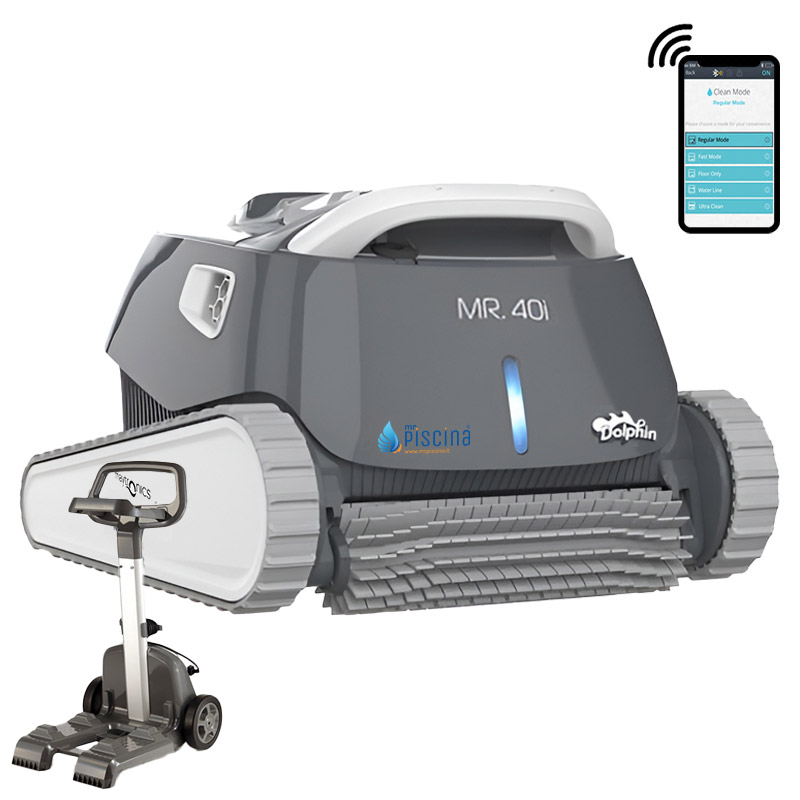 Robot Pulitore piscina Dolphin Mr. 40i Wi-Fi con carrello by Maytronics - KM0