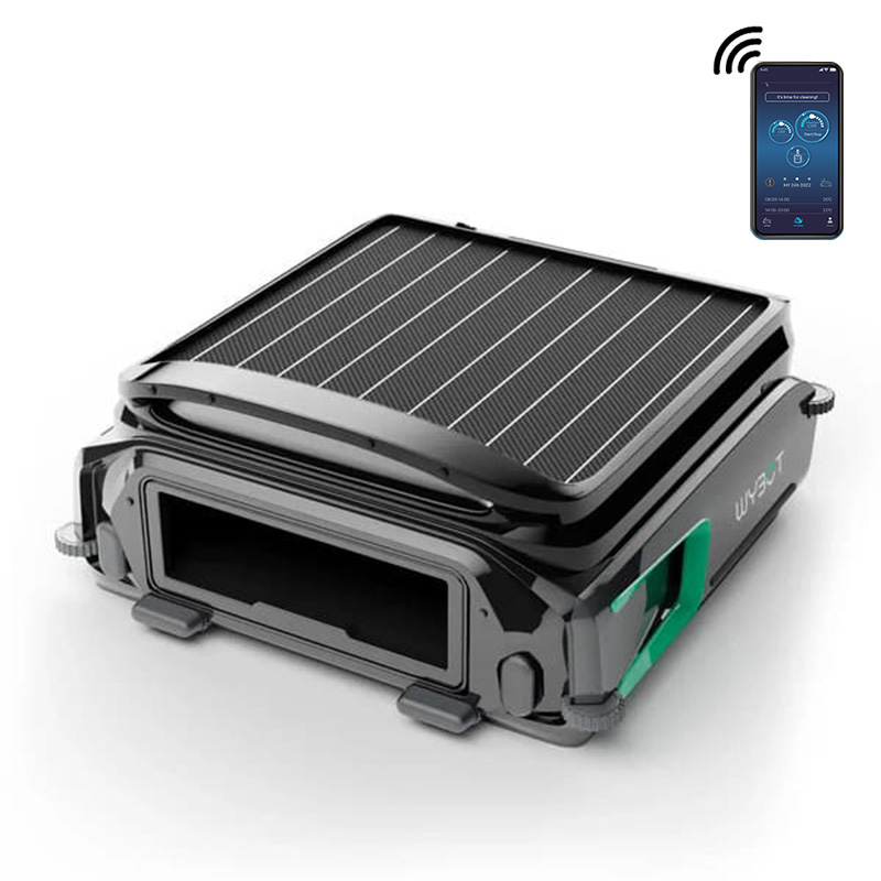 Pulitore automatico Skimmer Robot di superficie Wybot F1 ad energia solare per piscina - KM0