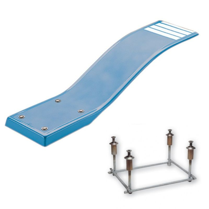 Trampolino per Piscina Modello Delfino 1,60 mt AZZURRO con ancoraggi - Danneggiato