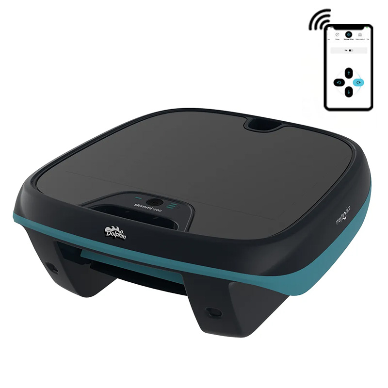 Pulitore di superficie Dolphin Skimmi 200 per piscina a energia solare