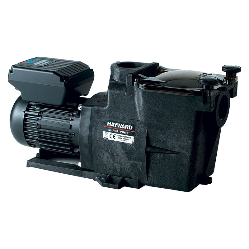 Pompa per filtrazione a velocità variabile Hayward SUPER PUMP VSTD 1 HP raccordi Ø 50 mm con adattatore Ø 38 mm - da Esposizione