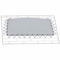 Copertura invernale gonfiabile per piscina rettangolare AIRTEX con occhielli e corda elastica - colore Grigio