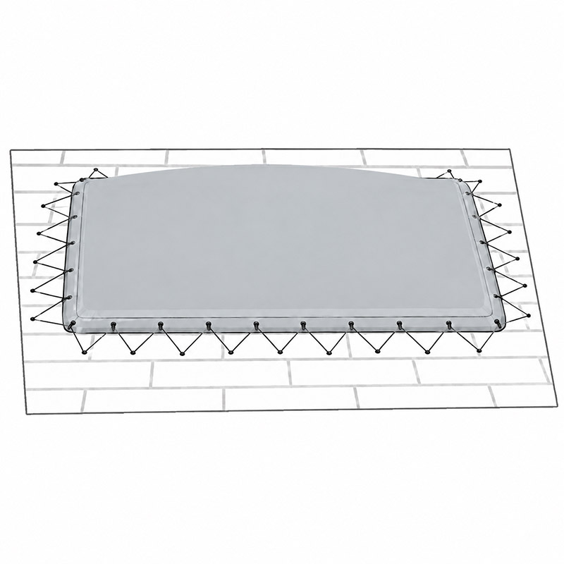 Copertura invernale gonfiabile per piscina rettangolare AIRTEX con occhielli e corda elastica - colore Grigio