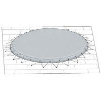 Copertura invernale gonfiabile per piscina circolare AIRTEX con occhielli e corda elastica - colore Grigio