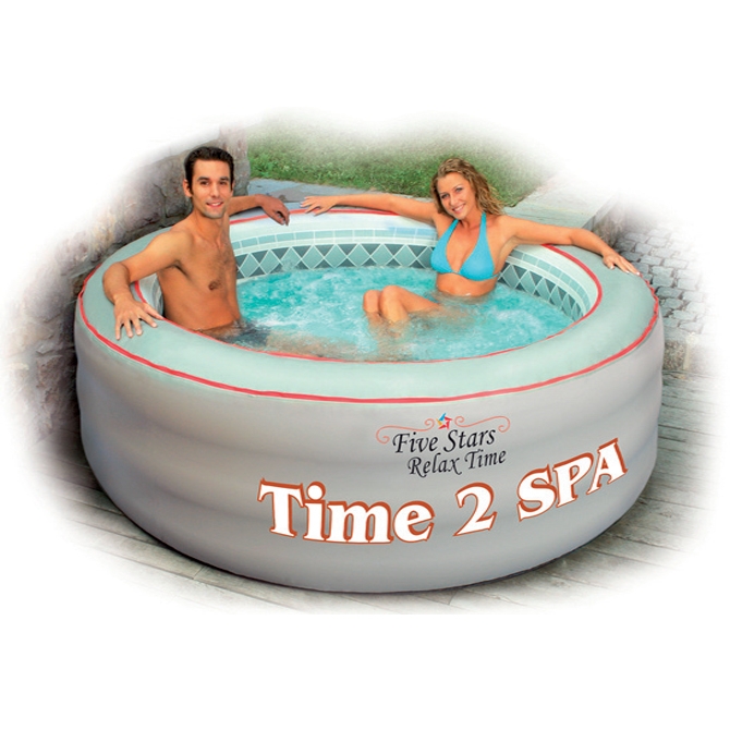 Piscina SPA Idromassaggio Gonfiabile GREY SOFT Ø 2,14 h0,76 m con Riscaldamento - 4 posti