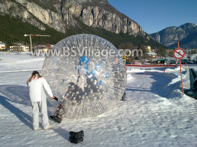 Palla zorb gonfiabilie SNOWY in tpu per neve