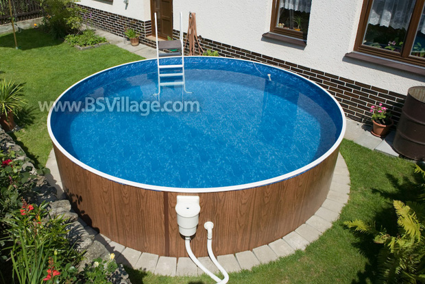 Piscina Fuori Terra Rotonda Azuro 300a Azzurra In Acciaio Bsvillagecom