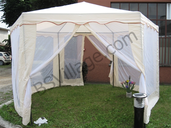 Gazebo con Zanzariera CAPRI 2 x h 2,50 mt esagonale