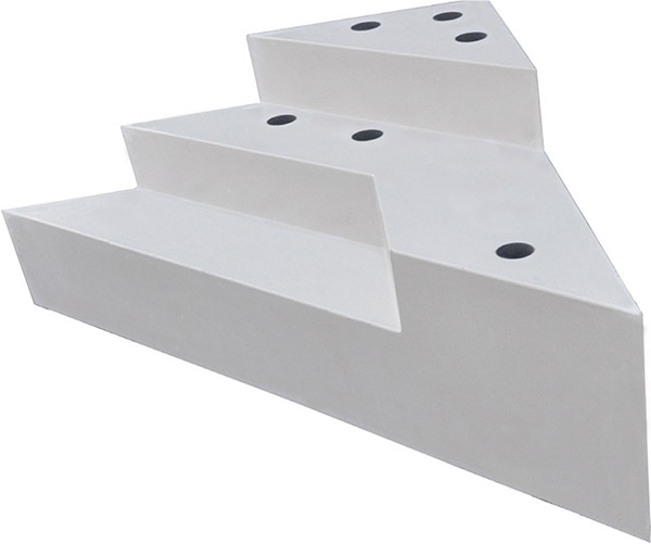 Scala interna ad angolo per piscina con panca a 3 o 4 gradini per posa sotto liner