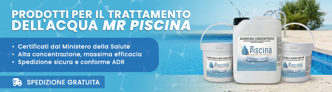 Prodotti chimici per il trattamento dell'acqua piscina