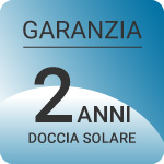 2 anni di garanzia doccia solare per giardino Adige