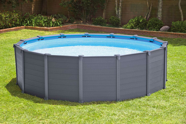 Piscina Fuori Terra Rotonda INTEX GRAPHITE GREY Ã˜ 4,78 metri