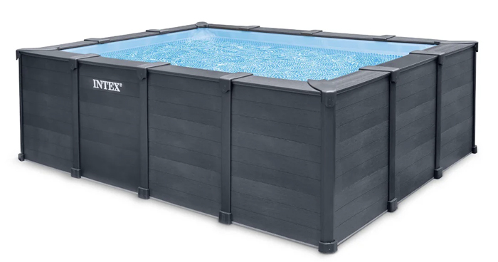 Piscina Fuori Terra Rettangolare INTEX GRAPHITE GREY 4 x 3 metri