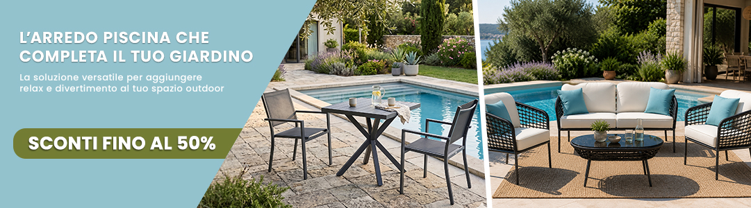 Arredo piscina che completa il tuo giardino in promozione