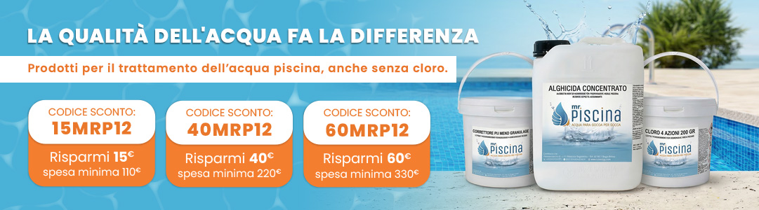 prodotti chimici per l'acqua piscina con i buoni sconto