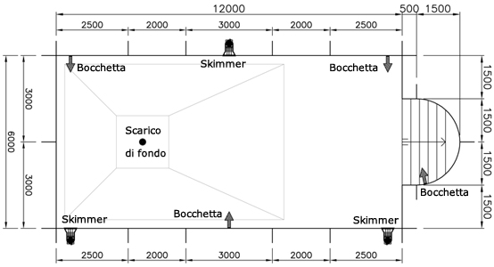 piscina con buca tuffi