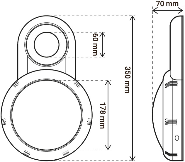 Faro subacqueo 7/PRO 3 a LED a 7 colori fissi per piscine