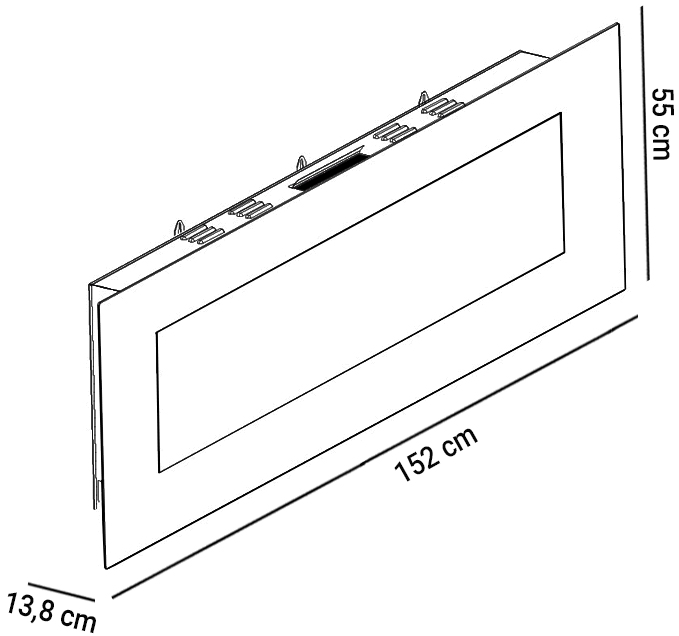 Dimensioni caminetto elettrico APRICA