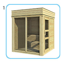 Sauna finlandese da esterno ARES solo struttura