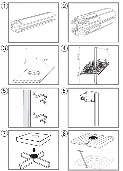 Accessori per ombrelloni paraflex umbrosa