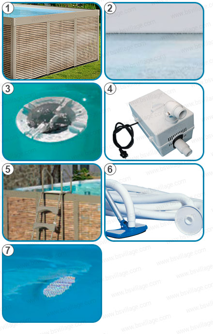 Componenti piscina fuori terra Antea con filtrazione speciale