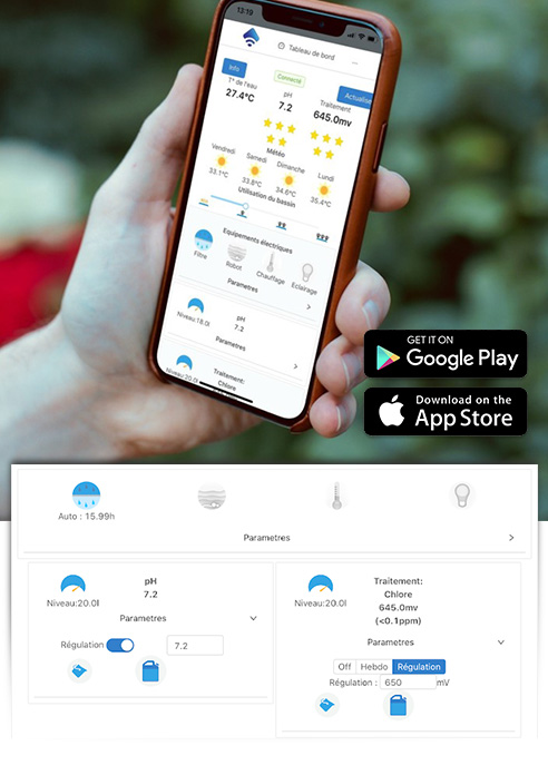 Esempio utilizzo APP della Centralina Smart con pompe dosatrici Cloro e pH