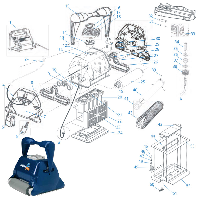 Ricambi per robot Aquavac-Hayward AQUAFLY