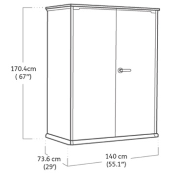 Armadio da esterno CORTINA ALTO dimensioni