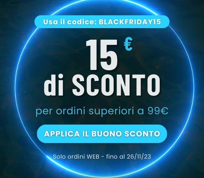 codice sconto 15â‚¬ su 99â‚¬: BLACKFRIDAY15