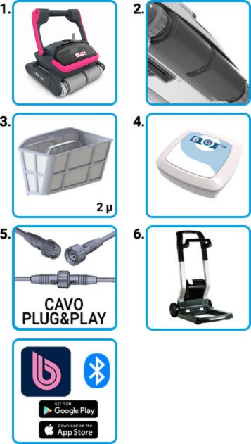 Robot pulitore per piscine BWT MyPool Luna Componenti Robot pulitore per piscine BWT MyPool Luna Componenti