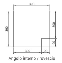 Bordo piatto CAPRI Autentika GRIGIO angolo per piscina