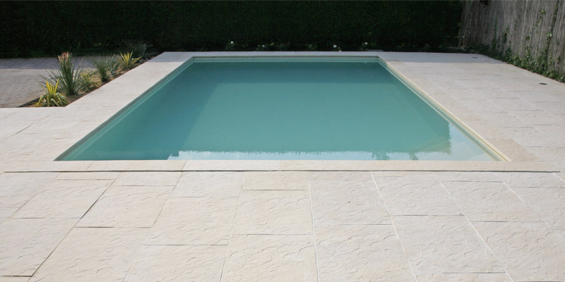Bordo piscina impermeabile bianco Portofino