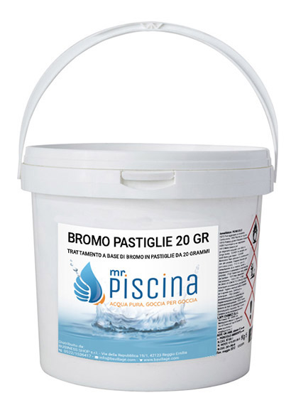 Bromo Cloro in pastiglie 20 grammi per piscine e spa