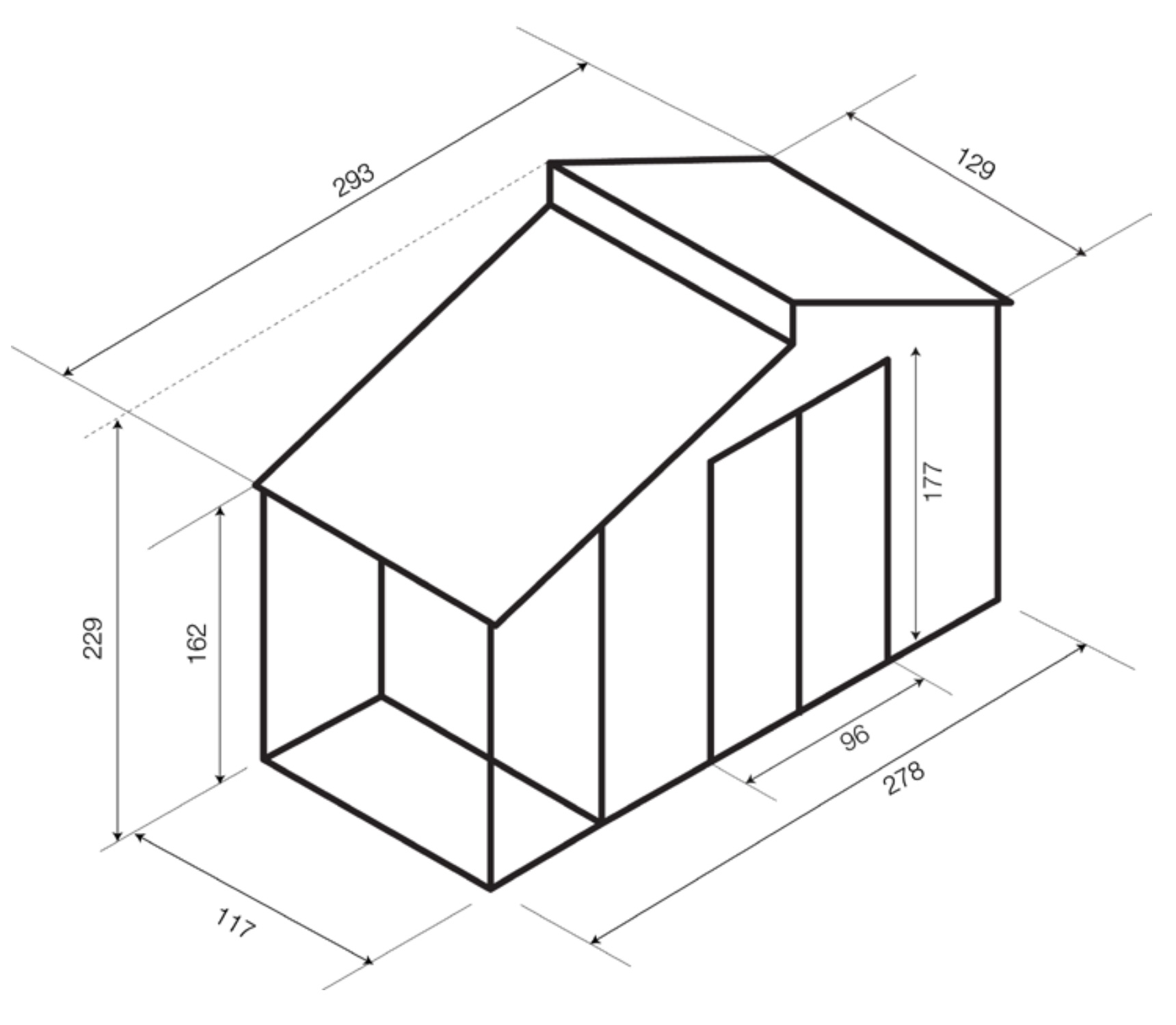 Box in metallo da esterno GREY con porticato
