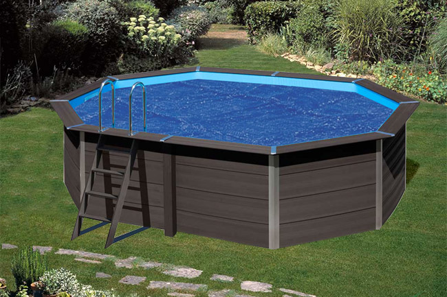 Copertura Isotermica a bolle per piscine in legno composito WPC WOOD gre