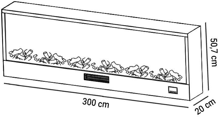 Dimensioni caminetto elettrico