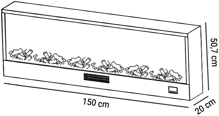 Dimensioni caminetto elettrico