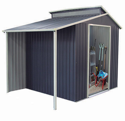 Box in metallo da esterno GREY con porticato