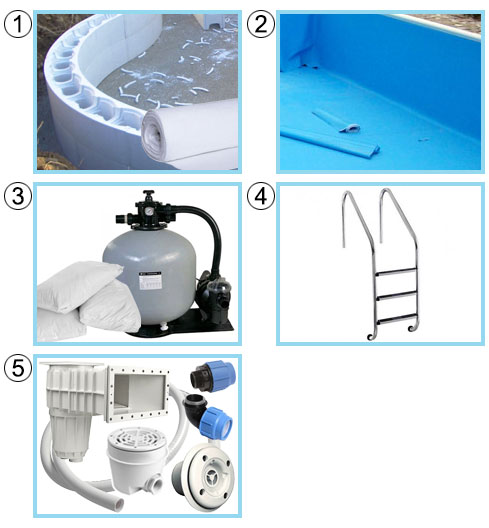 Kit standard piscina interrata in casseri