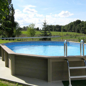 Piscine in cemento a effetto legno