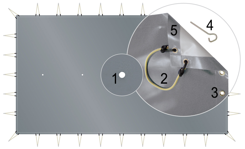 Copertura di sicurezza a barre EASY Light per piscina 4 stagioni