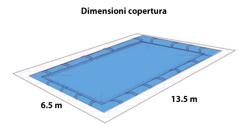 Copertura Invernale per piscina 240 gr/mq GEOCOVER SS con bretelle Copertura Invernale per piscina 240 gr/mq GEOCOVER SS con bretelle