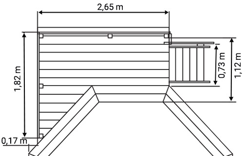 Deck prendisole per piscina in legno