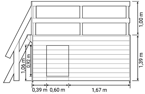 Deck prendisole per piscina in legno