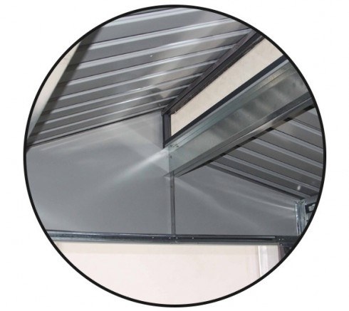 Box in metallo da esterno GREY con porticato