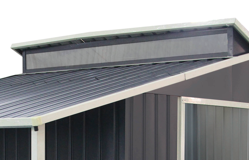 Box in metallo da esterno GREY con porticato