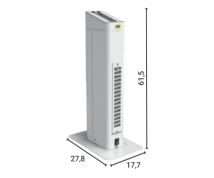 Dimensioni sanificatore SAN003