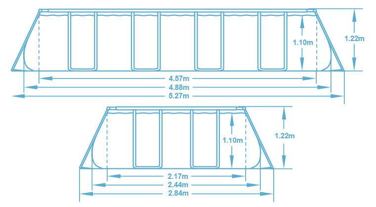 Dimensioni piscina fuori terra Bestway POWER STEEL